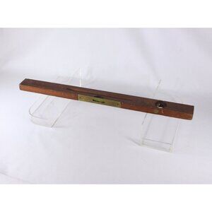 English 24" Solid wood and brass spirit level, vintage Parry & Bott Ltd